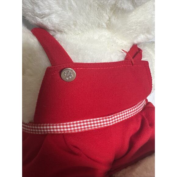 VTG 1986 Thalhimers "Snow Bear" w/ Red Vest & Bow~ 20" Stuffed Teddy Bear - Picture 2 of 6